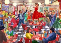 Puzzle Dancing in the diner