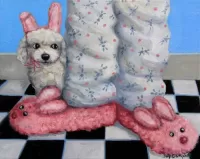Puzzle Slippers - bunnies