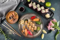 パズル A plate of sushi