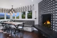 Jigsaw Puzzle Terrace with fireplace