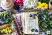 Jigsaw Puzzle herbalist's notebook