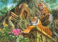 Quebra-cabeça Tiger family