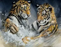 Jigsaw Puzzle tiger cubs