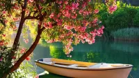 Jigsaw Puzzle Tree and boat