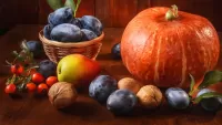 Jigsaw Puzzle pumpkin and plums