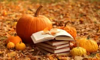Slagalica Pumpkins and books