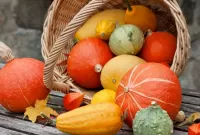 Quebra-cabeça Pumpkins in a basket