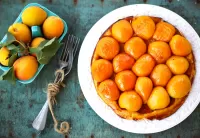 Jigsaw Puzzle Cake with apricots