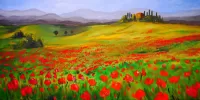 Jigsaw Puzzle Tuscan poppies