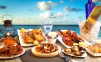 Jigsaw Puzzle Meal by the sea