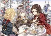 Zagadka Three women at tea