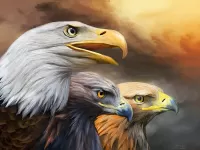 Puzzle Three eagles