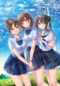 Quebra-cabeça Three schoolgirls