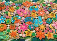 Jigsaw Puzzle Tropical Cookies