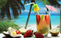 Jigsaw Puzzle Tropical cocktail