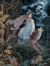Пазл Царевна и серый волк