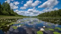 Quebra-cabeça Kingdom of water lilies