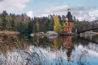 Пазл Церковь у озера