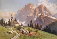 Пазл Церковь в горах