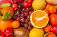 Quebra-cabeça Citrinos e uvas