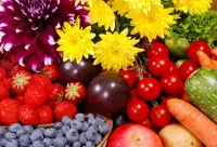 Quebra-cabeça Flowers and fruits