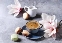 Quebra-cabeça Flowers and coffee