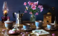 Слагалица Flowers and coffee