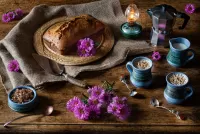 Puzzle Flowers and coffee