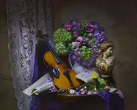 Пазл Цветы и музыка