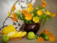 Quebra-cabeça Flowers and vegetables