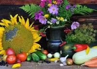 Rompecabezas Flowers and vegetables