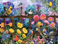 パズル Flowers and birds