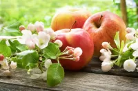 Jigsaw Puzzle Flowers and apples