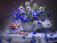 Jigsaw Puzzle Flowers and berries