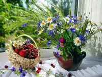 Пазл Цветы и ягоды