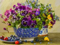 Jigsaw Puzzle Flowers and berries