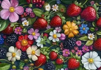 Пазл Flowers and berries