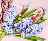 Jigsaw Puzzle Flowers for Easter