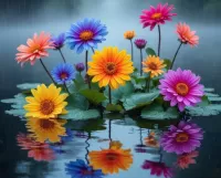 Quebra-cabeça Flores na água