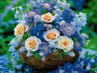 Bulmaca Flowers in basket 1
