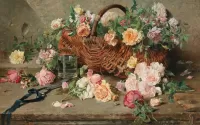 パズル Flowers in the basket