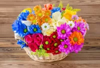 Quebra-cabeça Flowers in a basket