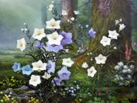 Jigsaw Puzzle Flowers in the forest