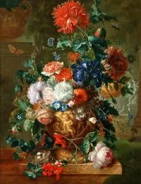 Puzzle Flowers in still life