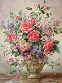 パズル Flowers in a vase