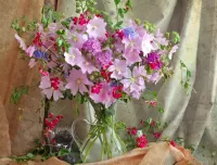 Puzzle Flowers in a vase