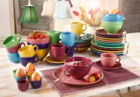 Jigsaw Puzzle Colored dishes