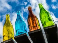 Jigsaw Puzzle Colored bottles