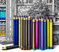 Слагалица Colour pencils