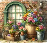 Пазл Цветник
